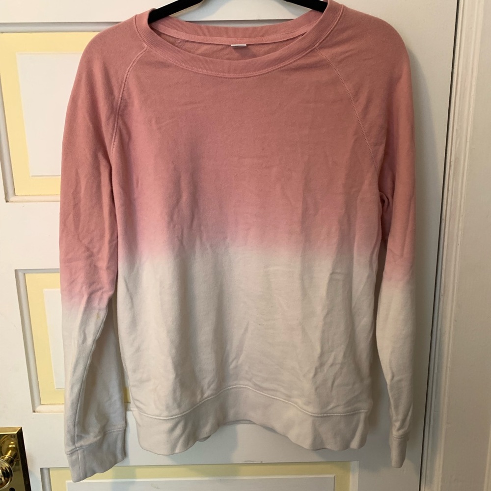 Pink and white ombré sweater